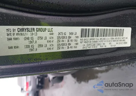 2014 Dodge Journey Limited z USA, uszkodzony, nr VIN 3C4PDCDG8ET150816